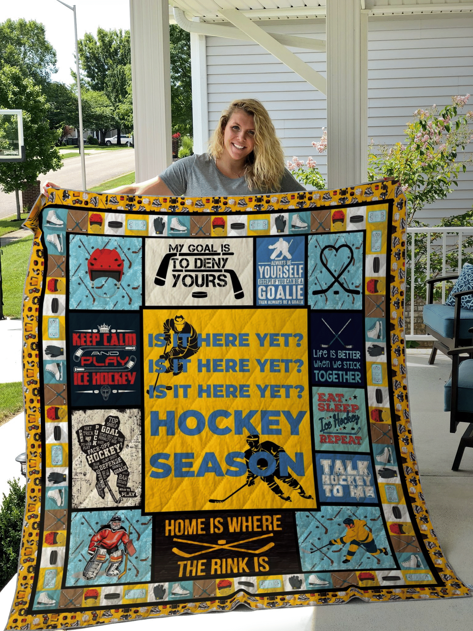 Hockey Quilt Blanket LML271101DT