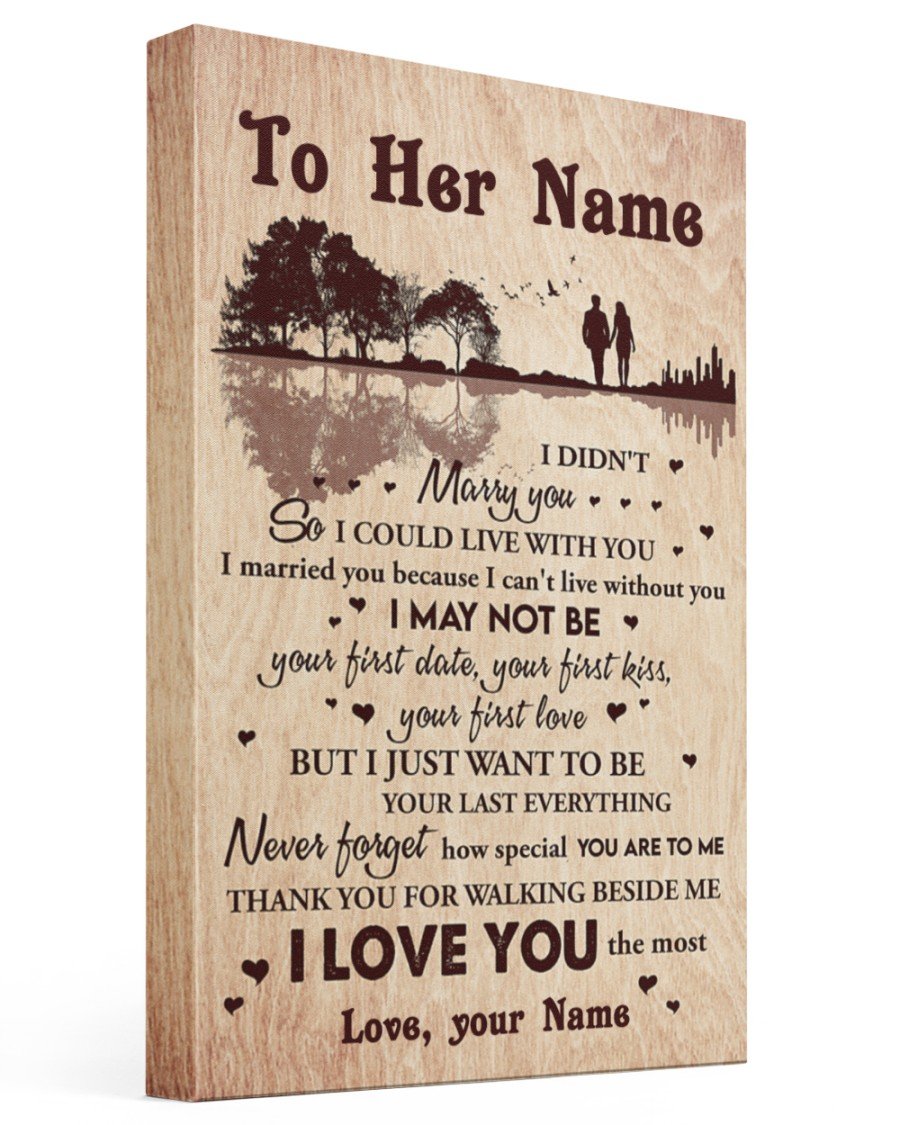 Your First Kiss Personalized Name Canvas Best Gift For Wife Poster Wall Art Home Decor