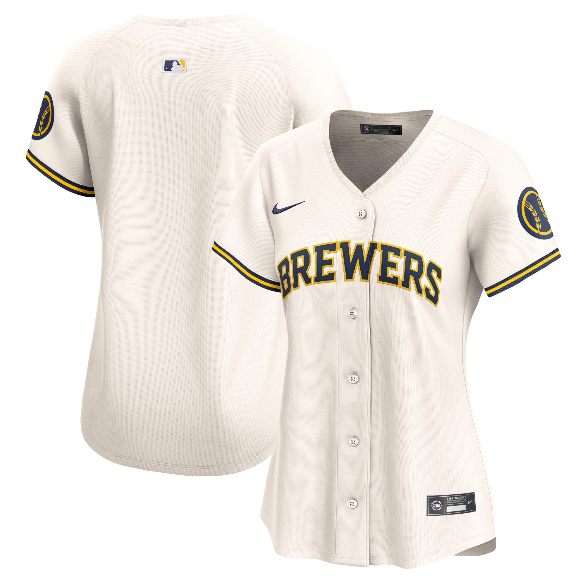 Milwaukee Brewers Women's Home Limited Jersey – Cream