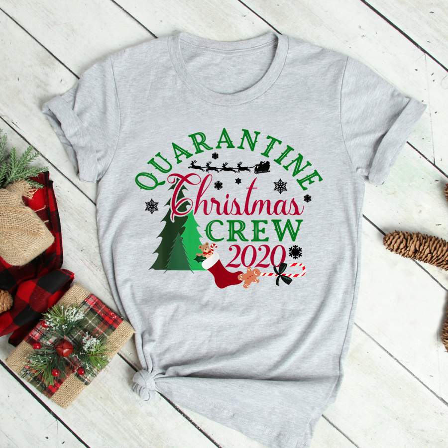 Quarantine Christmas Crew 2020 Santa Family Holiday Tshirt T-Shirt