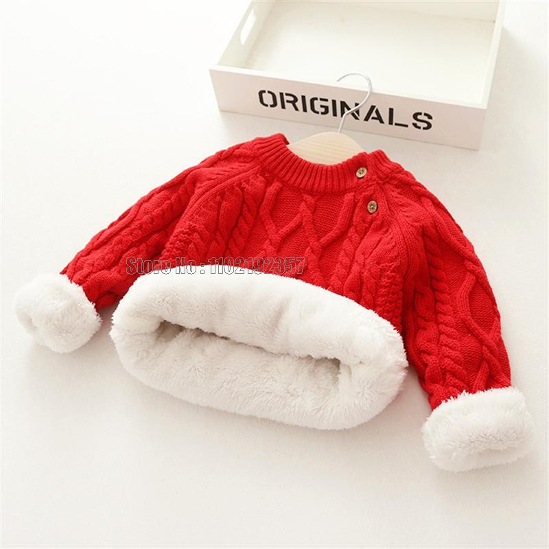 Autumn Winter Kids Baby Boys Girls Sweaters Cartoon Wool Pullover Toddler Children Warm Sweater Coat Cardigan Thicken Outerwear alx