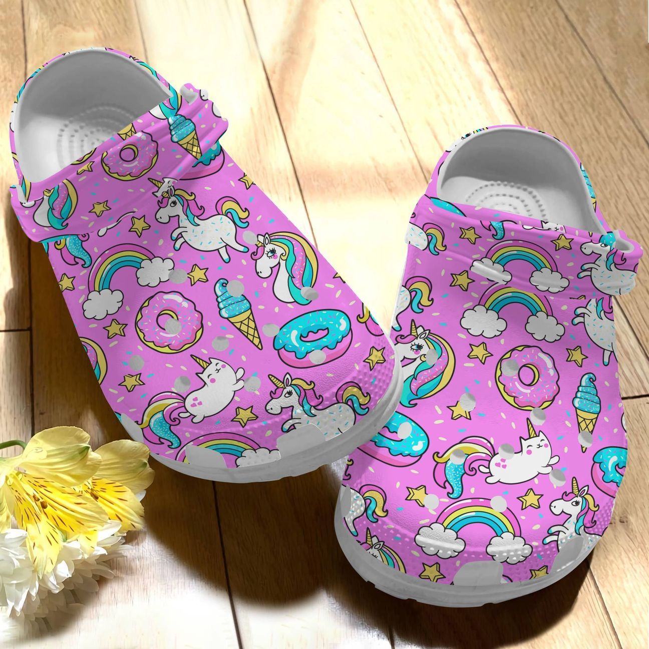 Unicorn Personalize Clog, Custom Name, Text, Fashion Style For Women, Men, Kid, Print 3D Unicorn V1