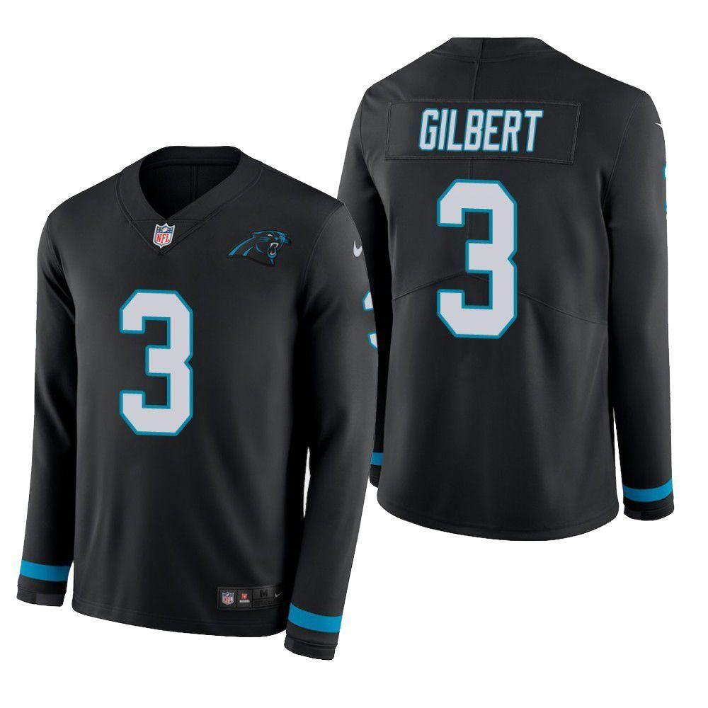 Carolina Panthers Garrett Gilbert Therma Long Sleeve Mens Jersey Black