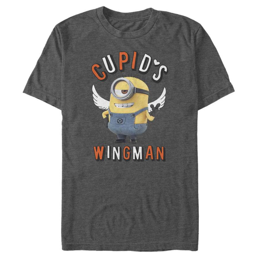 Despicable Me Men’s Minions Cupid’s Wingman Valentine’s  T Shirt