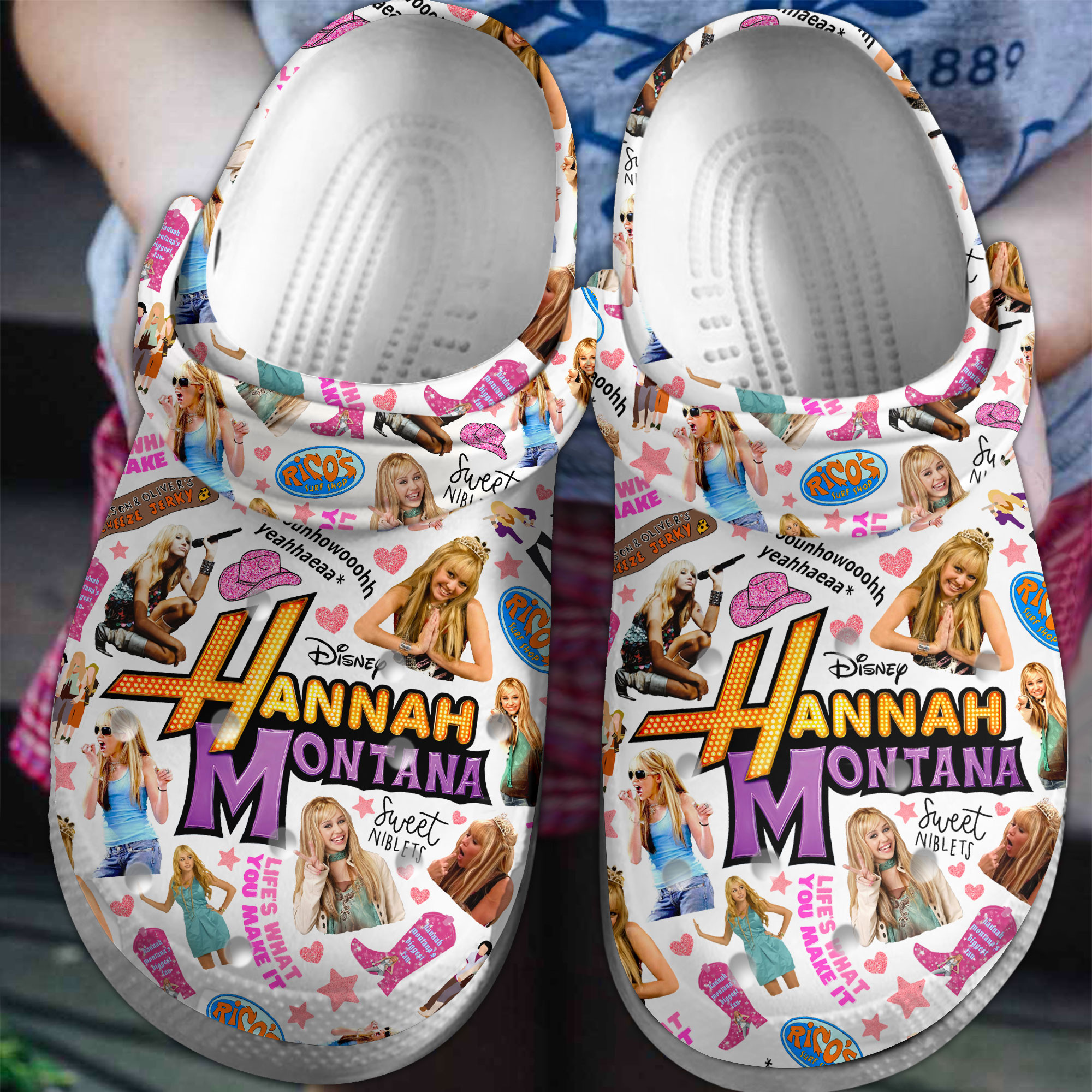 Hannah Motana Movie Crocss Clogs For Men Women And Kid Bm1411-1417