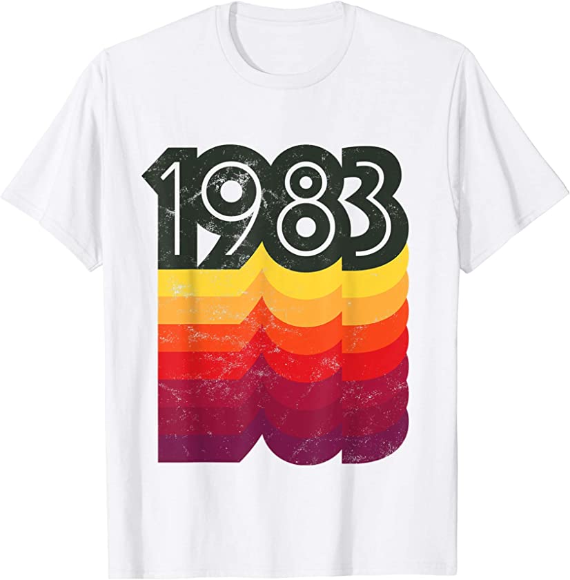 38th Birthday Vintage Retro 80s Style 1983 T-Shirt