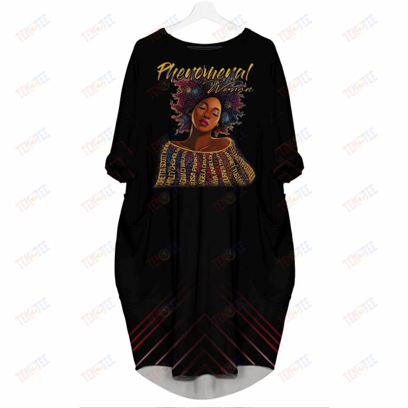 Temotee African Dress 31 – Phenomenal Women 3D Dress For Melanin Women Afro Girl Shirt African American Woman Gift Idea TMT6859