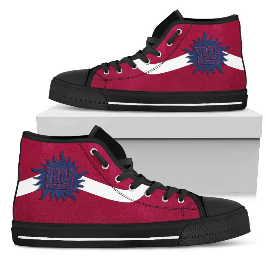 Simple Van Sun Flame New York Giants High Top Shoes