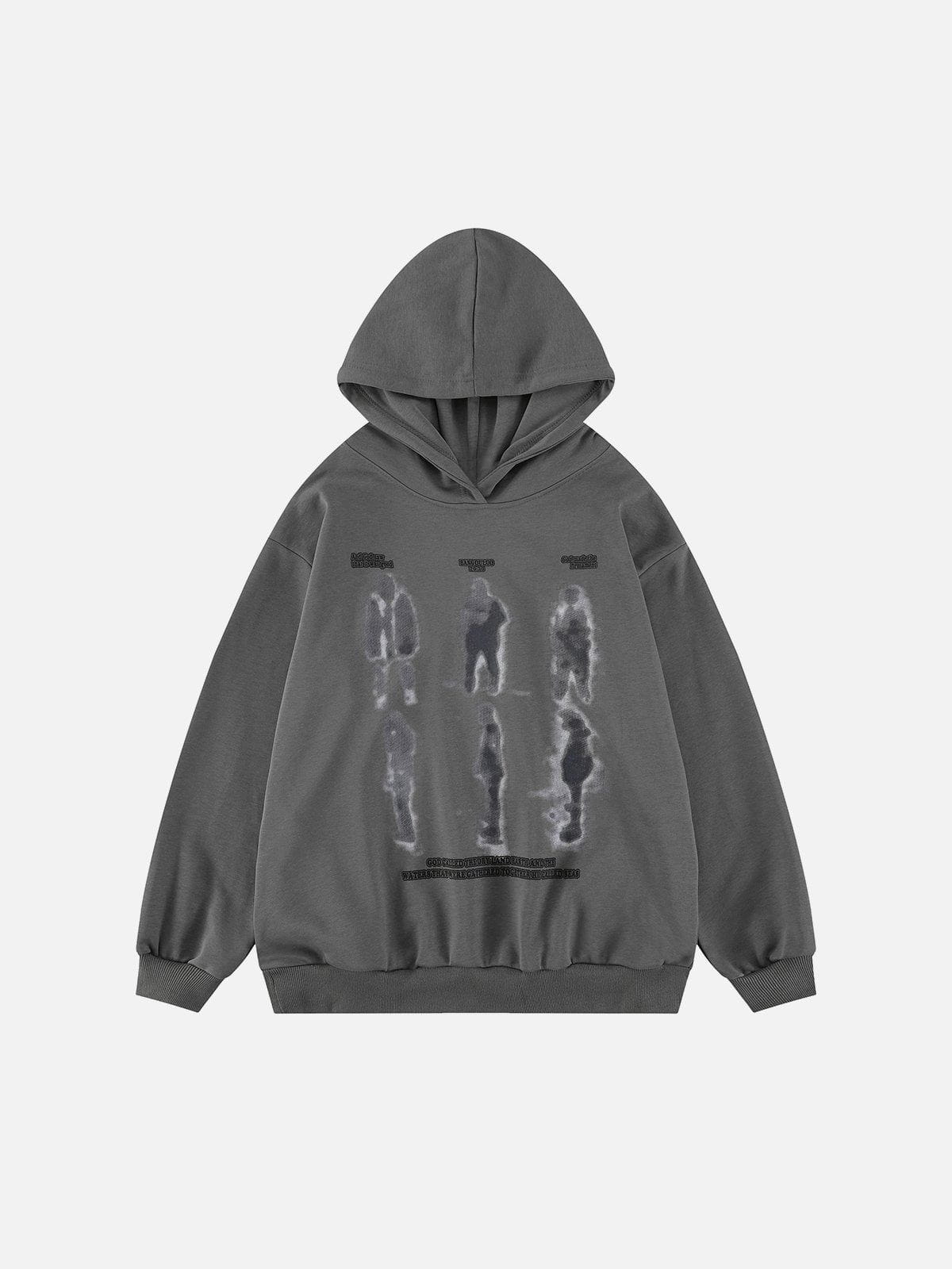 Talishko™ – Vintage Abstract Print Hoodie