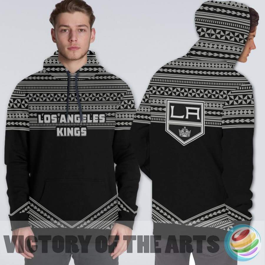 Simple Color Floral Los Angeles Kings Hoodie