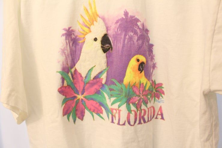 Vintage 1994 Florida Sparkley Fishtail Croptop Shirt