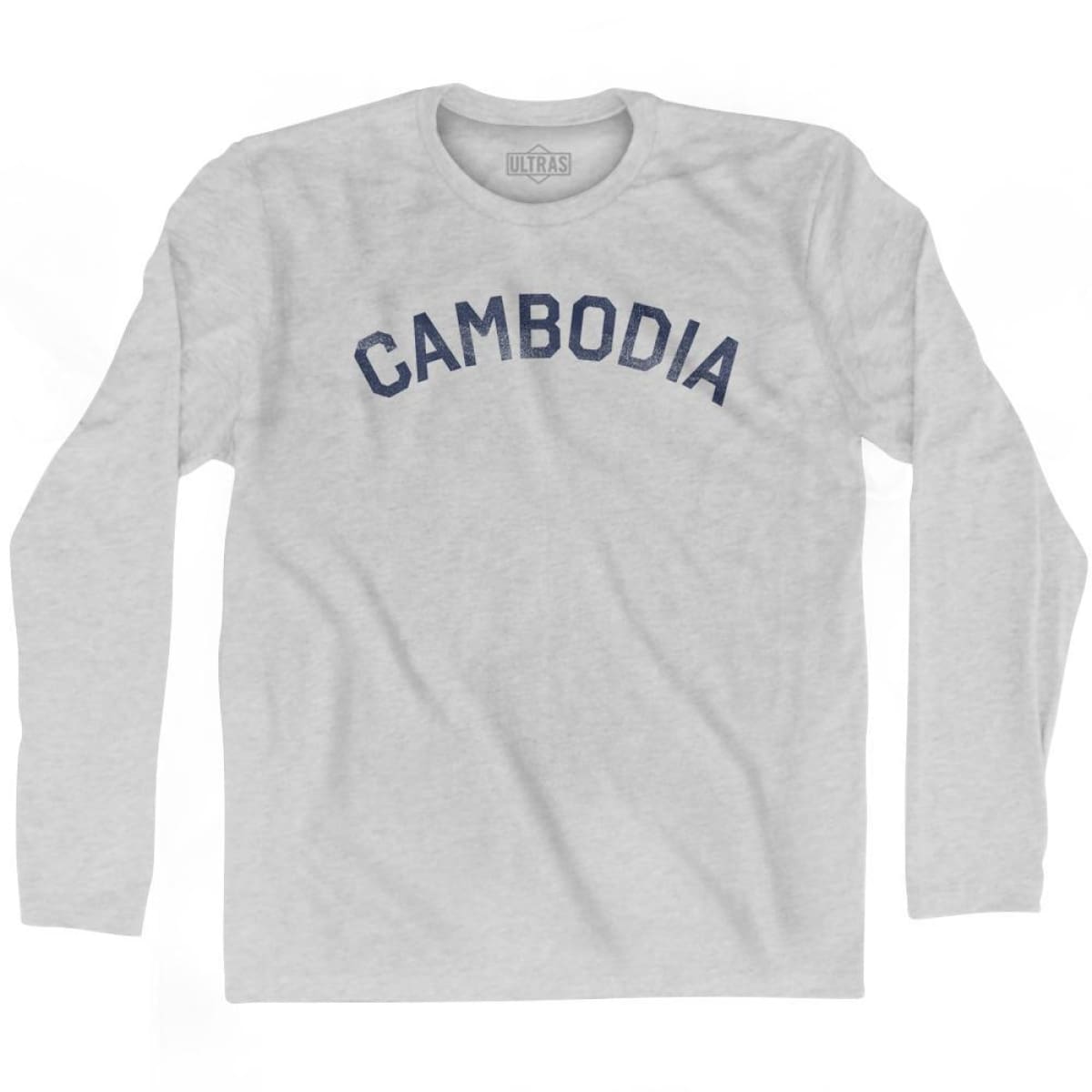 Cambodia Vintage City Adult Cotton Long Sleeve T-shirt