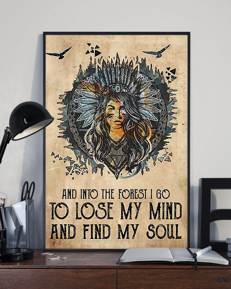 Native American Find Soul Vertical Canvas And Poster | Wall Decor Visual Art