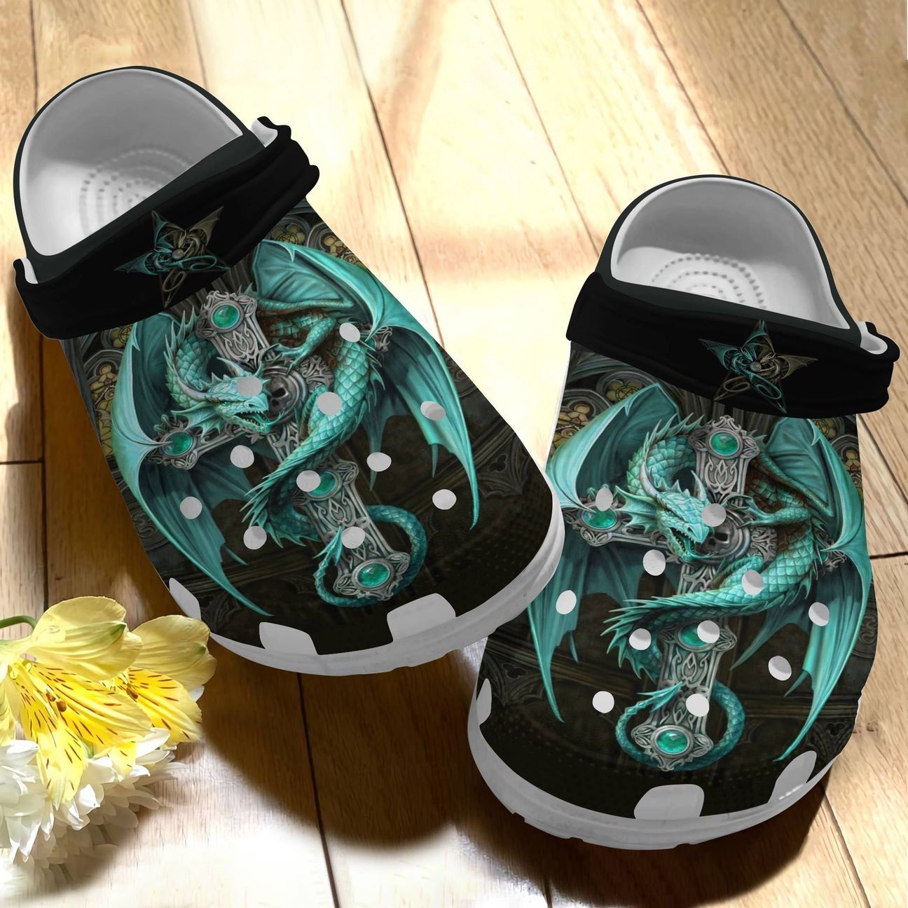 Dragon Personalize Clog, Custom Name, Text, Fashion Style For Women, Men, Kid, Print 3D Gothic Dragon