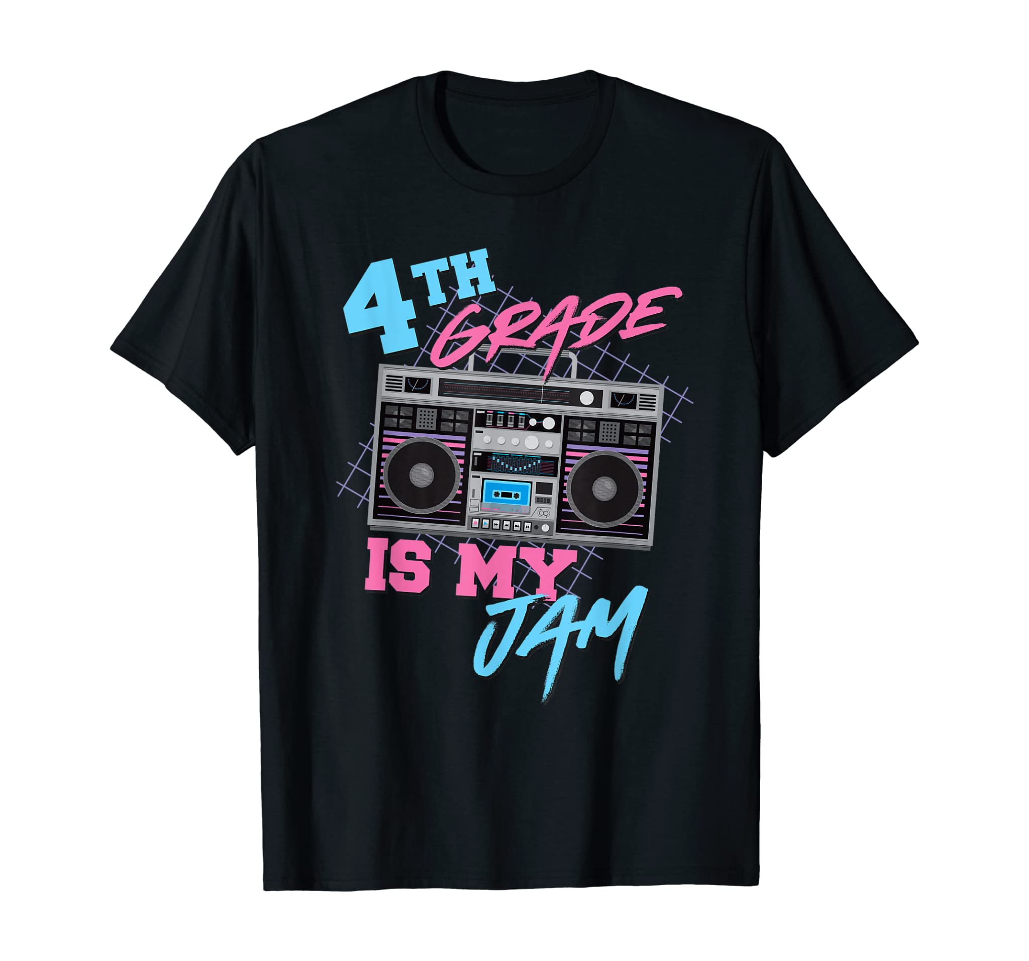 4th Grade Is My Jam – Vintage 80s Boombox Teacher Student T-Shirt