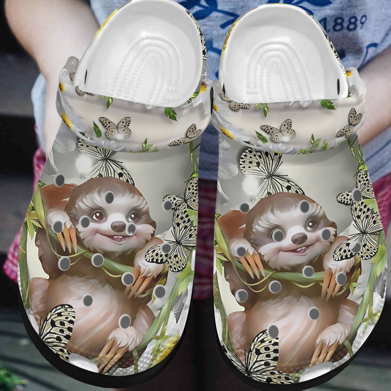 Sloth Personalized Clog, Custom Name, Text, Color, Number Fashion Style For Women, Men, Kid, Print 3D Baby Sloth