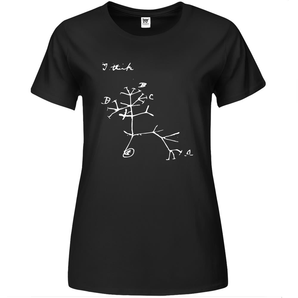 Darwin I Think Tree Premium Womens T Shirts