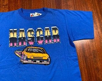 Vintage Nascar Shirt 90s Nascar Tshirt Nascar Racing Shirt Nascar Racecar Shirt Vintage Race Car Shirt Embroidered Nascar Spell Out Usa Made 4500