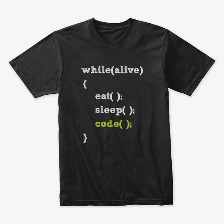 Coding While Alive Eat Sleep Code Standard Men T-shirt