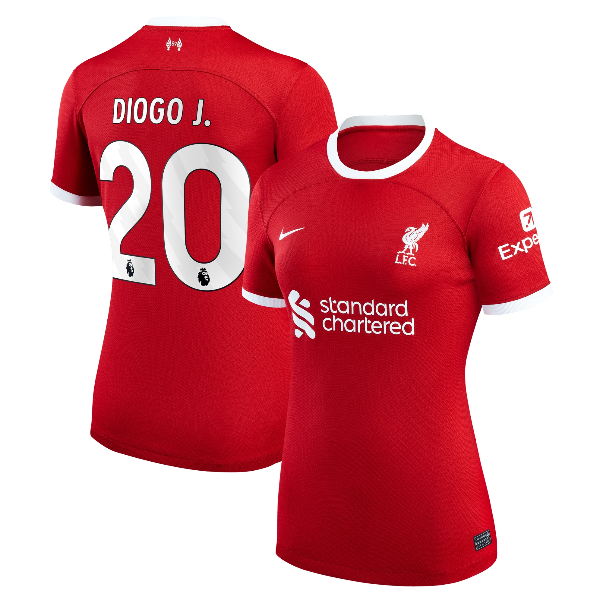 Diogo Jota Liverpool Women's 2023/24 Home Replica Player Jersey – Red