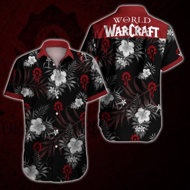 World Of Warcraft Hawaii Graphic Print Short Sleeve Hawaii Casual Shirt Ha83487