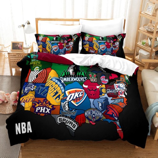 Basketball Logo Basketball 12 Duvet Cover Pillowcase Home Decor 3D Bedding Set Bedroom