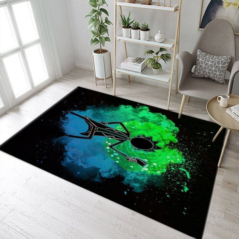 Rick Sanchez Morty Soul Of The Scientist Manga Hero Area Rug Living Room And Bedroom Rug Christmas Gift Us Decor