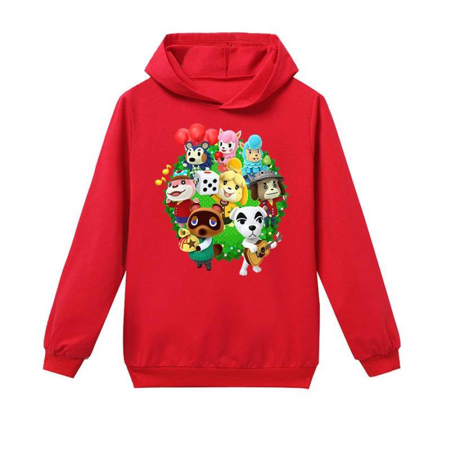 Casual animal crossing Cartoon Print  Hoodie Pullover Sweatshirt