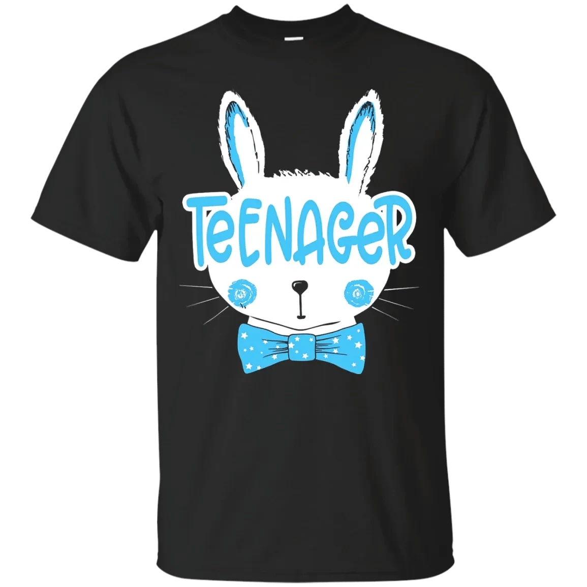 Discover Cool Easter Bunny Teenager Blue Easter Sunday T-Shirt