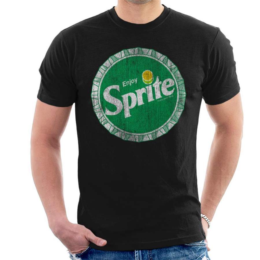 Enjoy Sprite International Logo Bottlecap Men’s T-Shirt