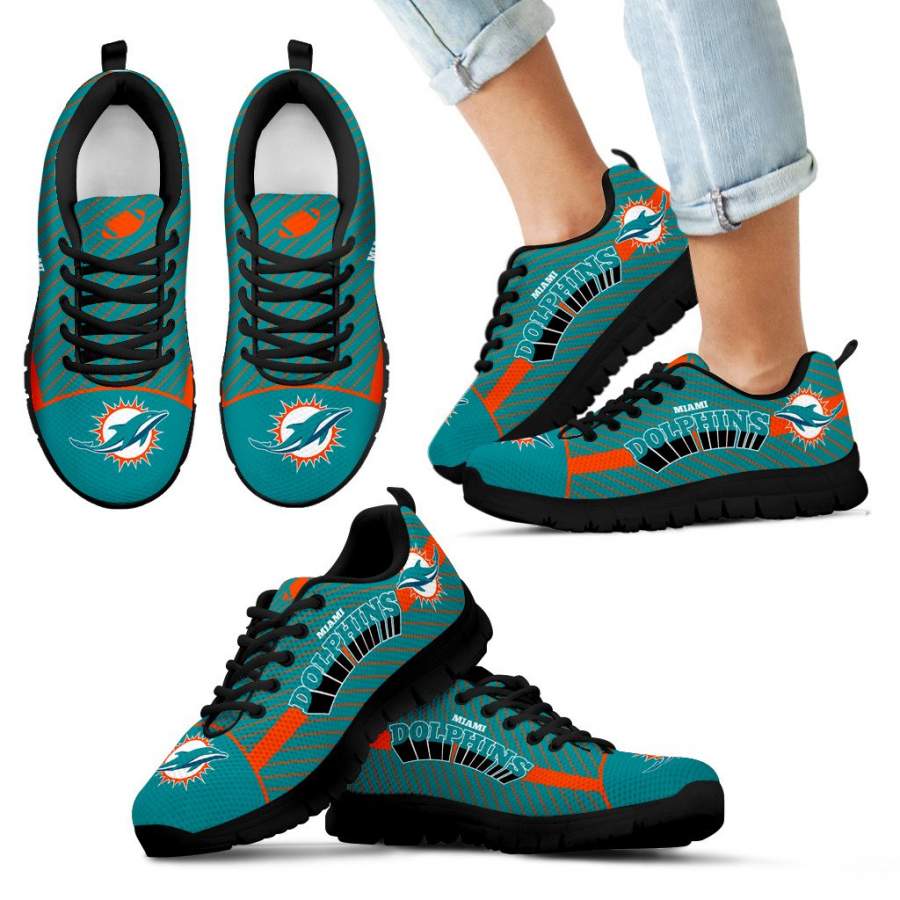 Lovely Stylish Fabulous Little Dots Miami Dolphins Sneakers