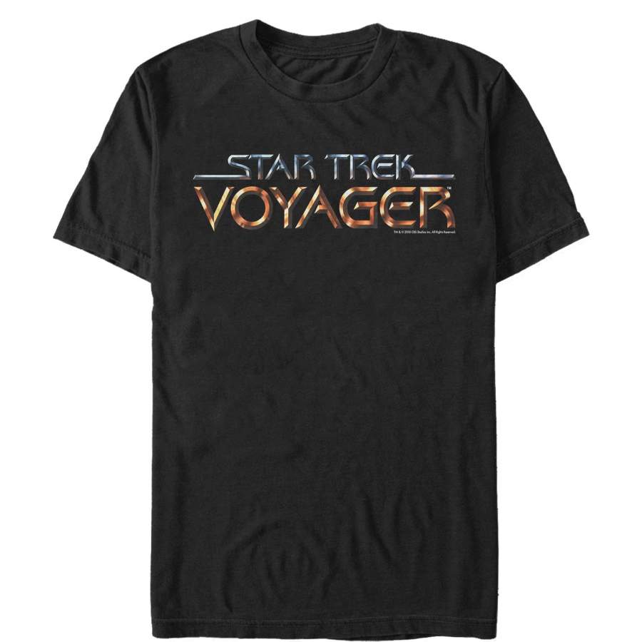 Star Trek Men’s Voyager Modern Logo  T Shirt