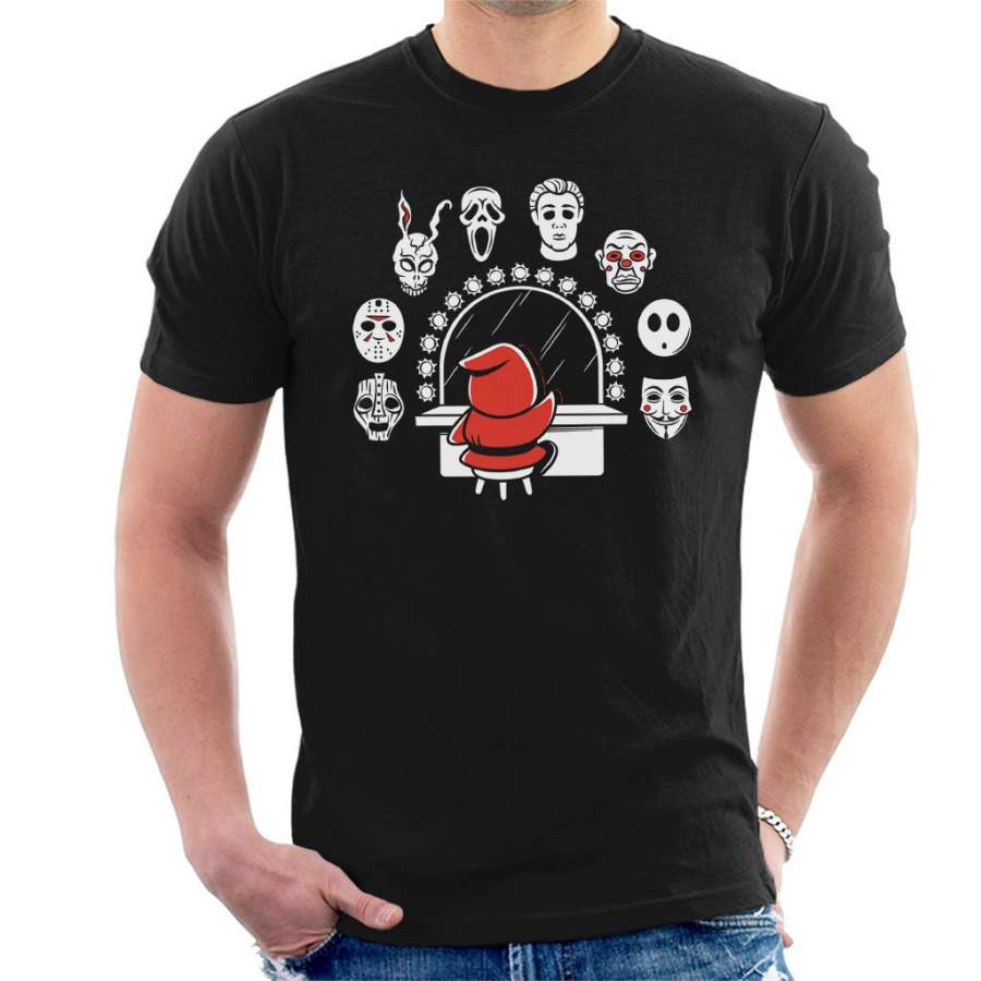 Super Mario Shy Guy Iconic Horror Masks Men’s T-Shirt