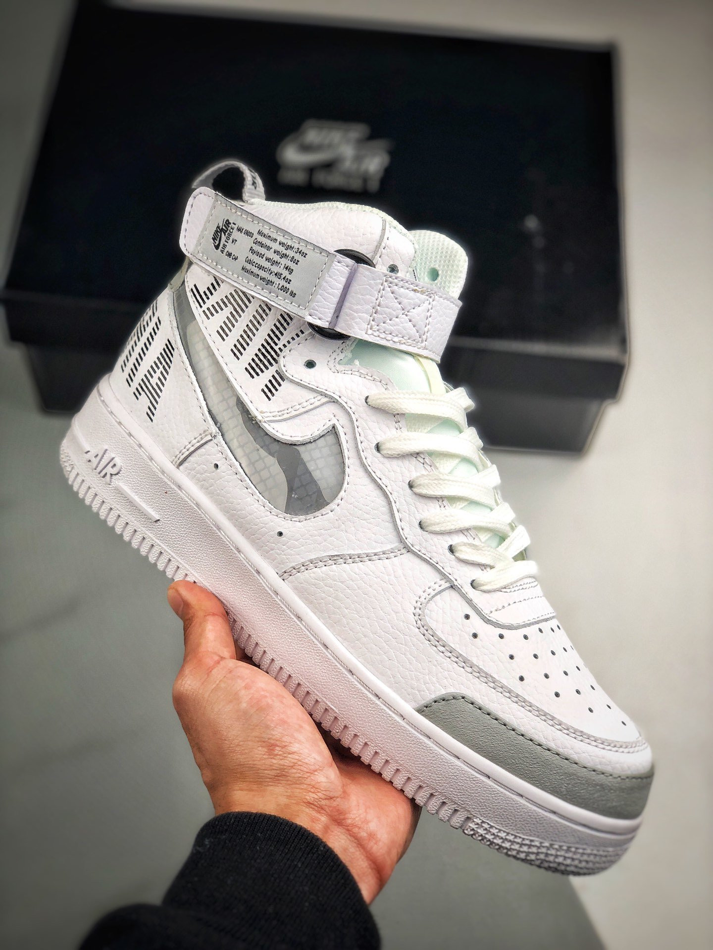 Nike Air Force 1 High White Grey CQ0449-100 5340563