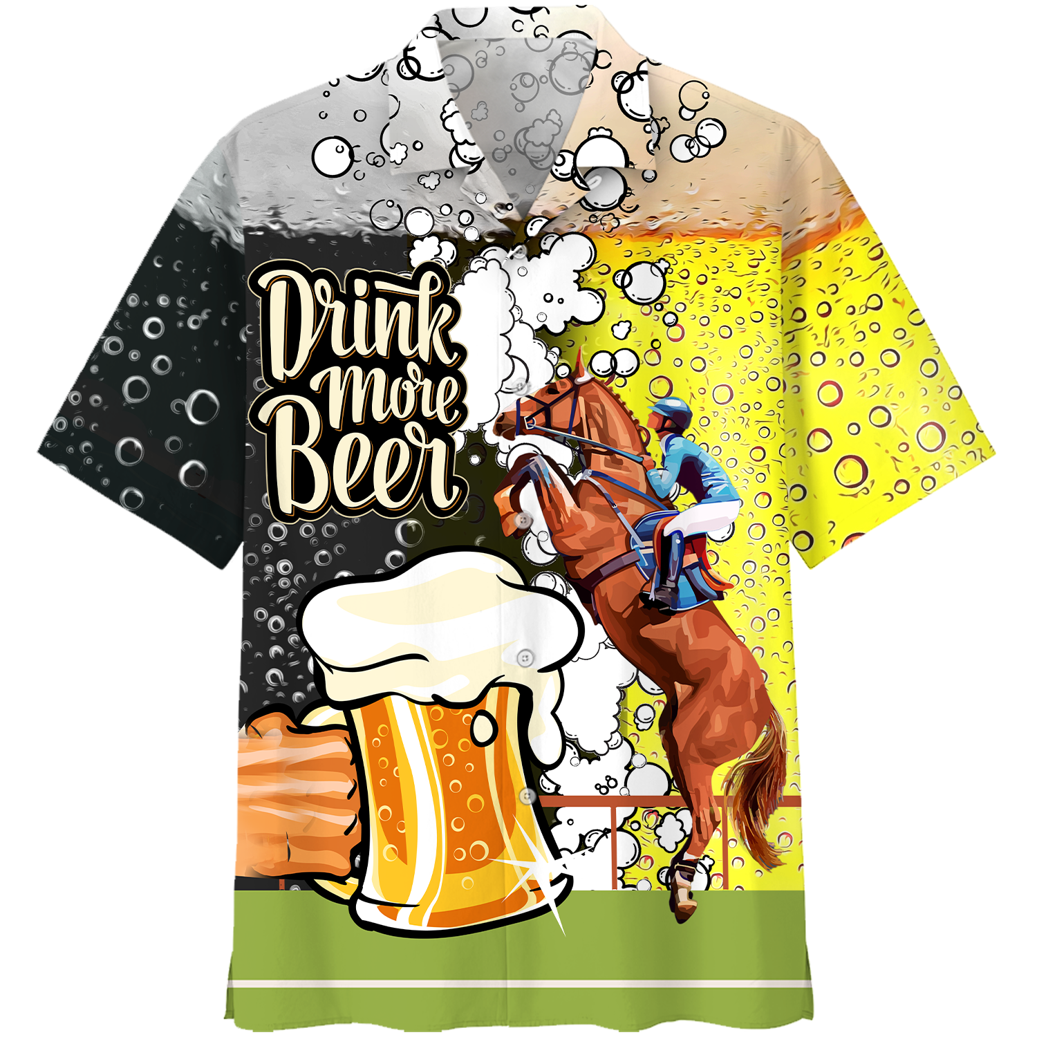 Famille Horse Racing Beer Hawaii Shirt Ha44474