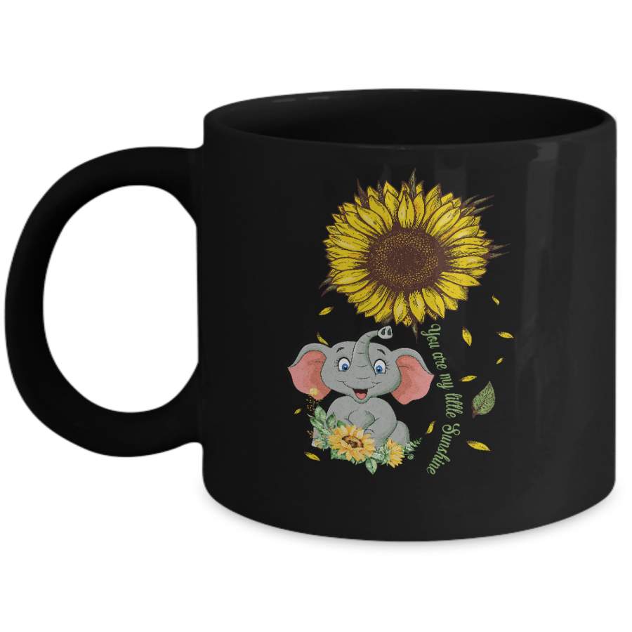 You Are My Little Sunshine Sunflower Elephant Mug