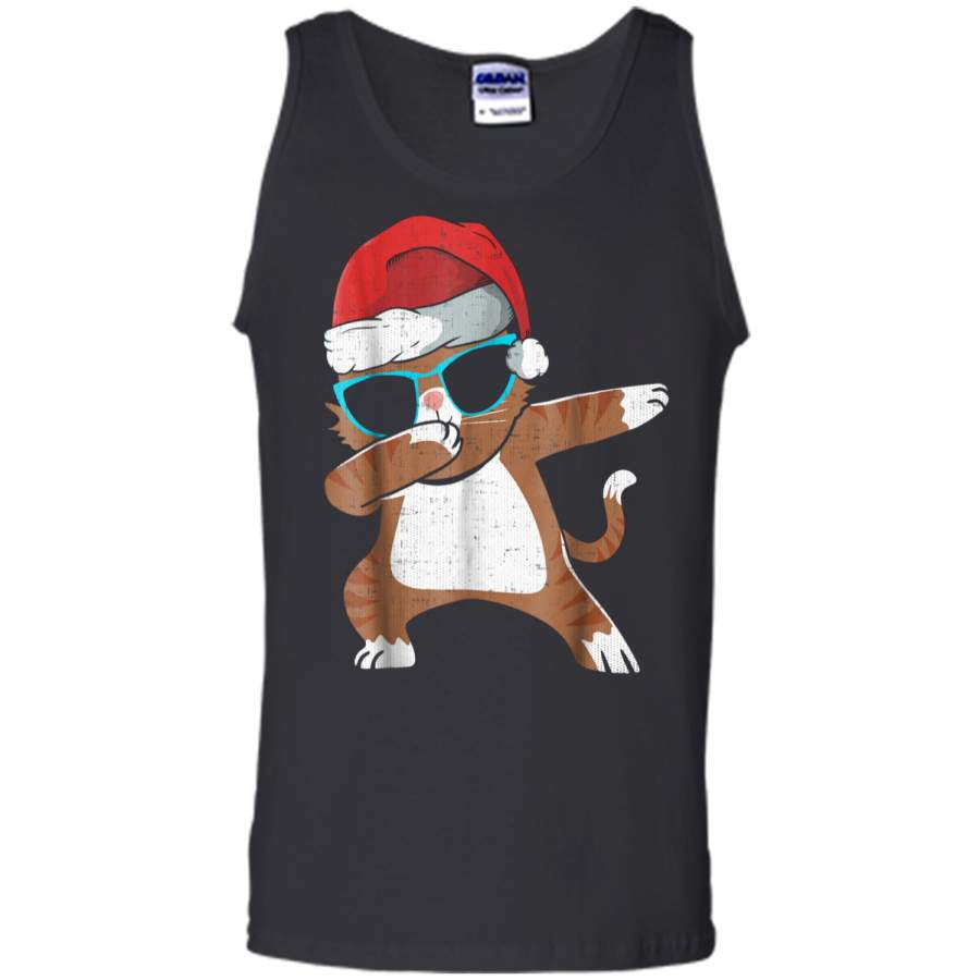 christmas  funny cute dabbing kitten cat gift Tank Top