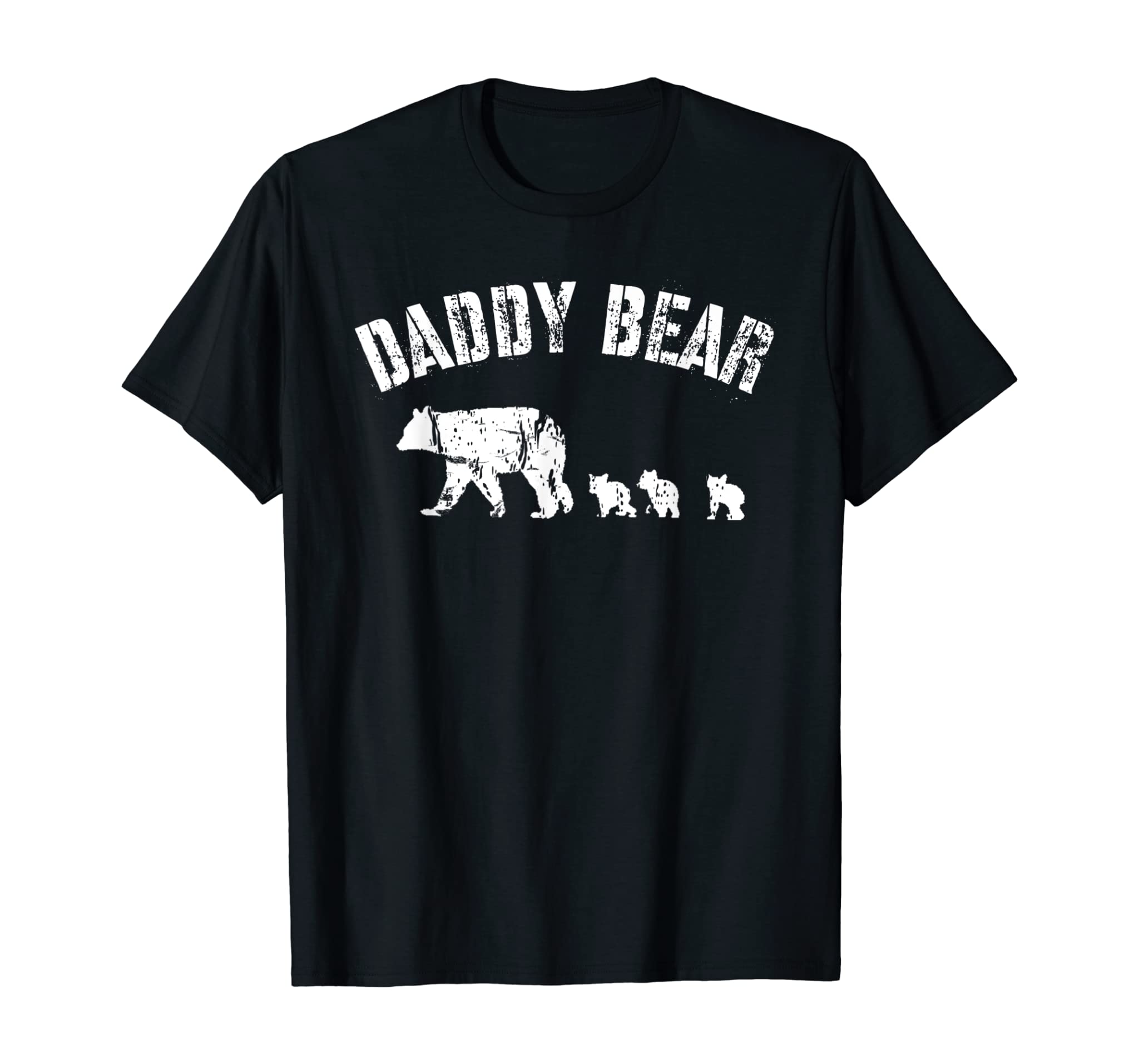 Vintage Daddy Bear with 3 Three Cubs Dad Father Papa Gift T-Shirt