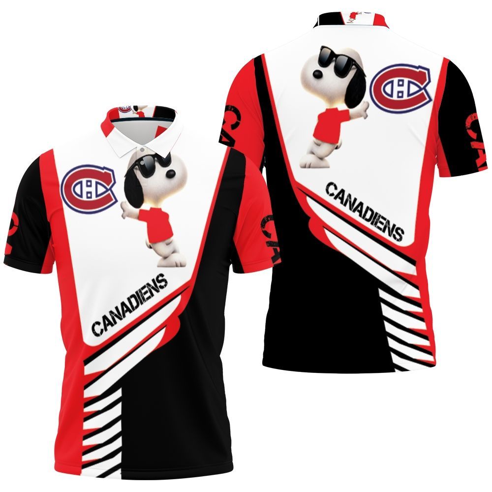 Montreal Canadiens Snoopy For Fans 3D Polo Shirt