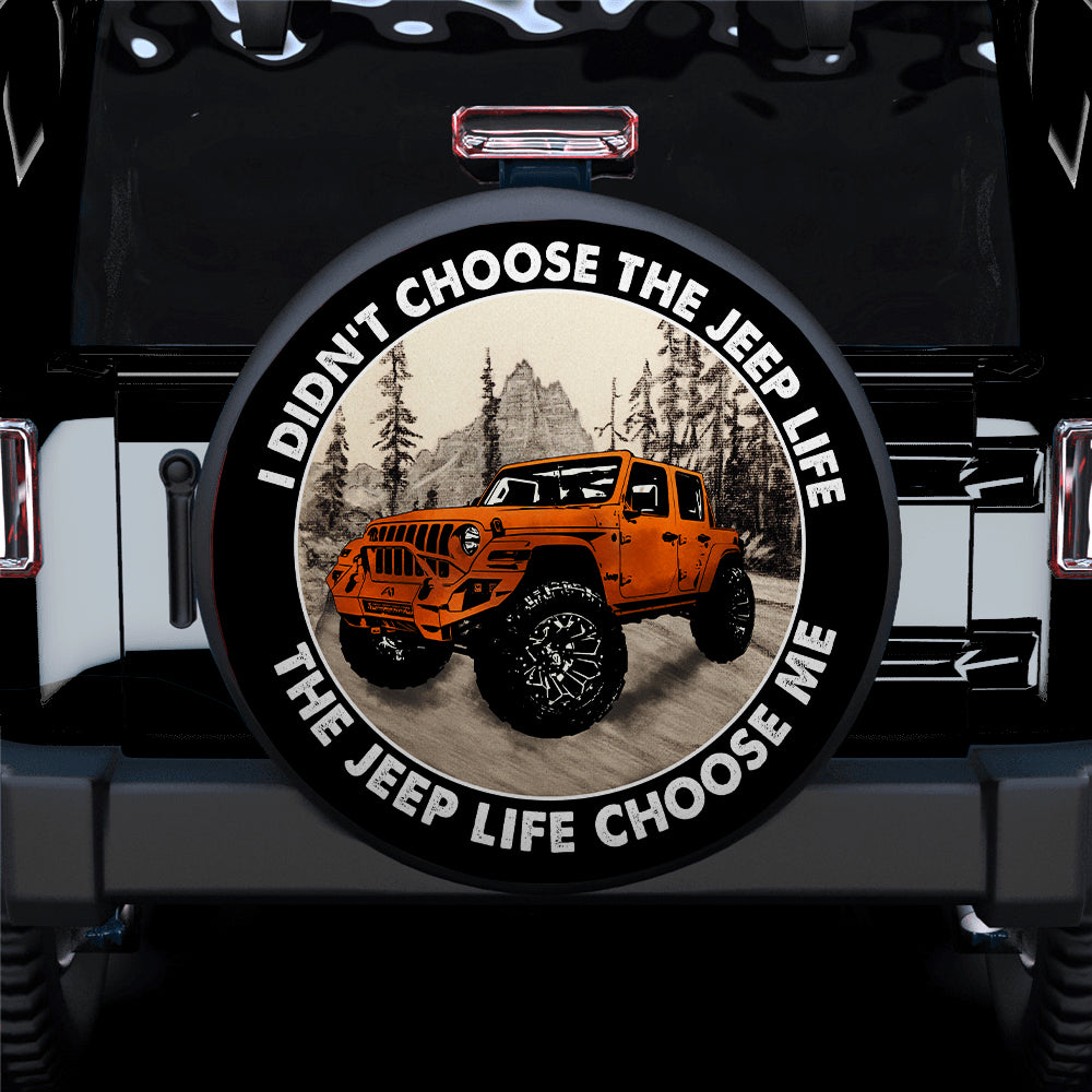 The Jeep Choose Me Orange Jeep Car Spare Tire Covers Gift For Campers