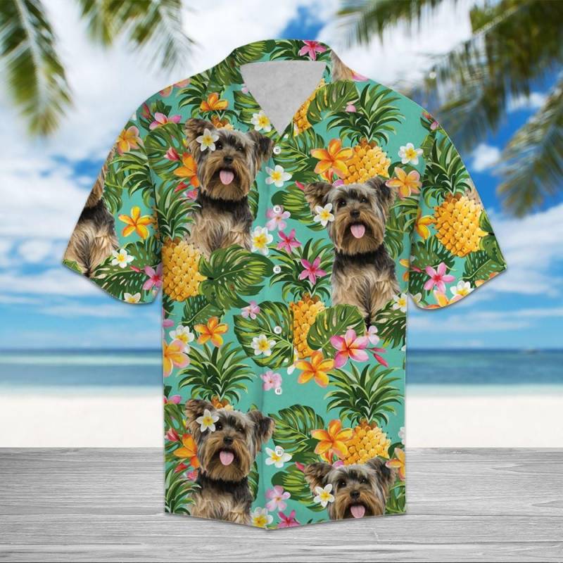 Artsyhomes Tropical Pineapple Yorkshire Terrier Hawaiian Ha21733