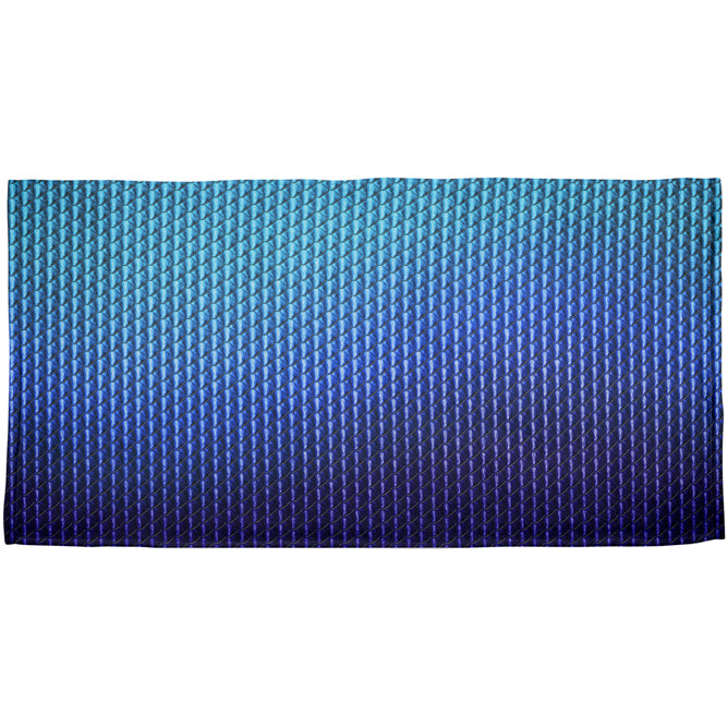 Halloween Blue Ice Dragon Scales Costume All Over Beach Towel