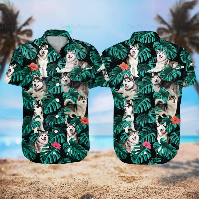 Husky Hawaiian Shirt For Shirts Ha34183