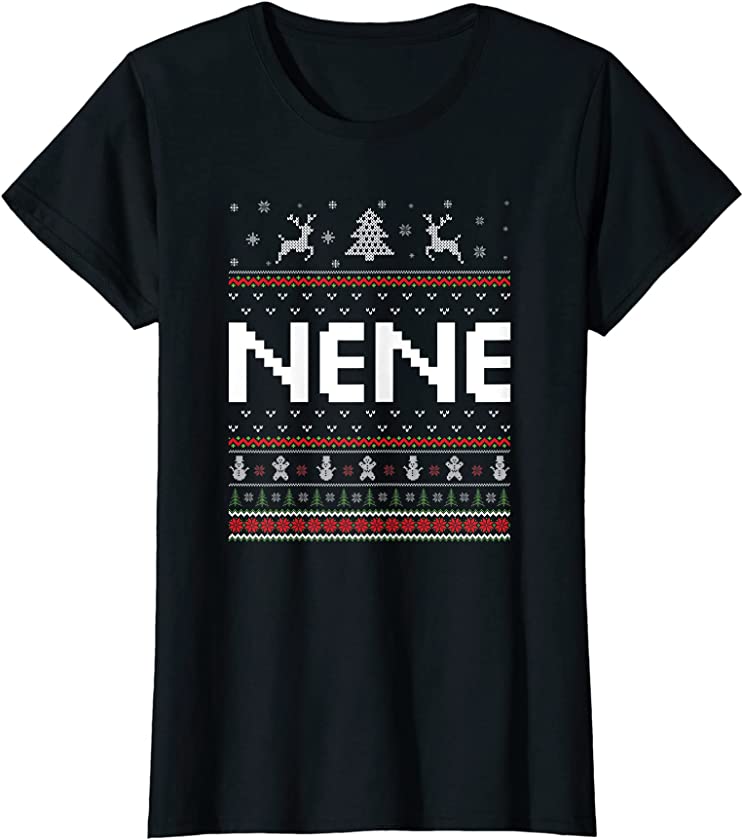 Womens Nene Ugly Holiday Party Matching Ugly Christmas Sweater T-Shirt