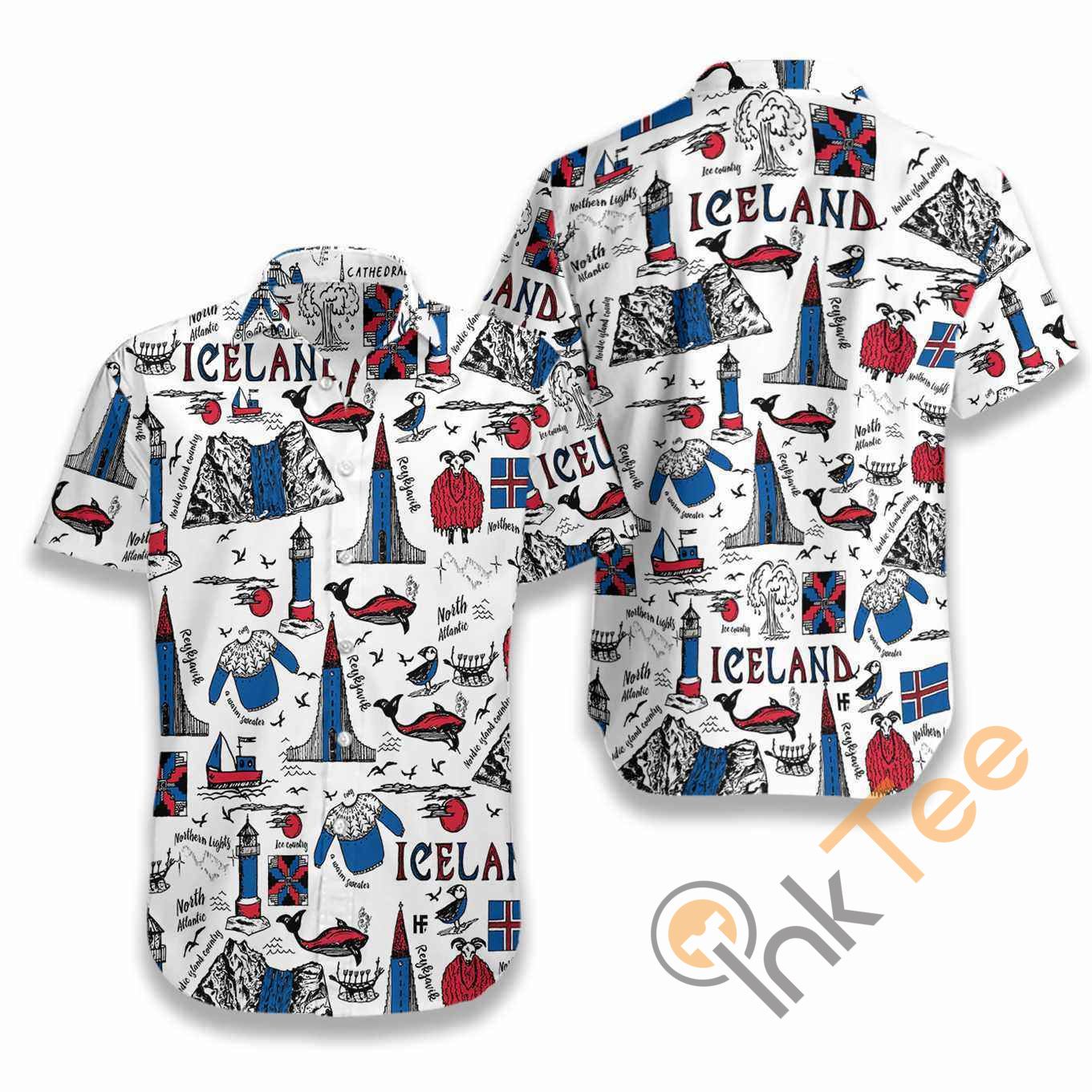 I Love Iceland Doodle Hawaii Shirts Ha44263