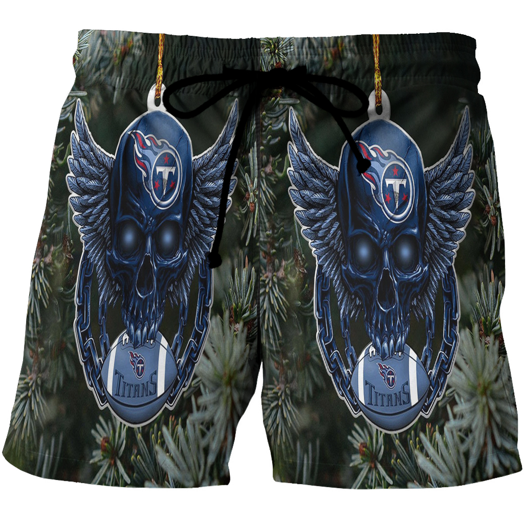 Tennessee Titans Skull V27 3D All Over Print Summer Beach Hawaiian Short