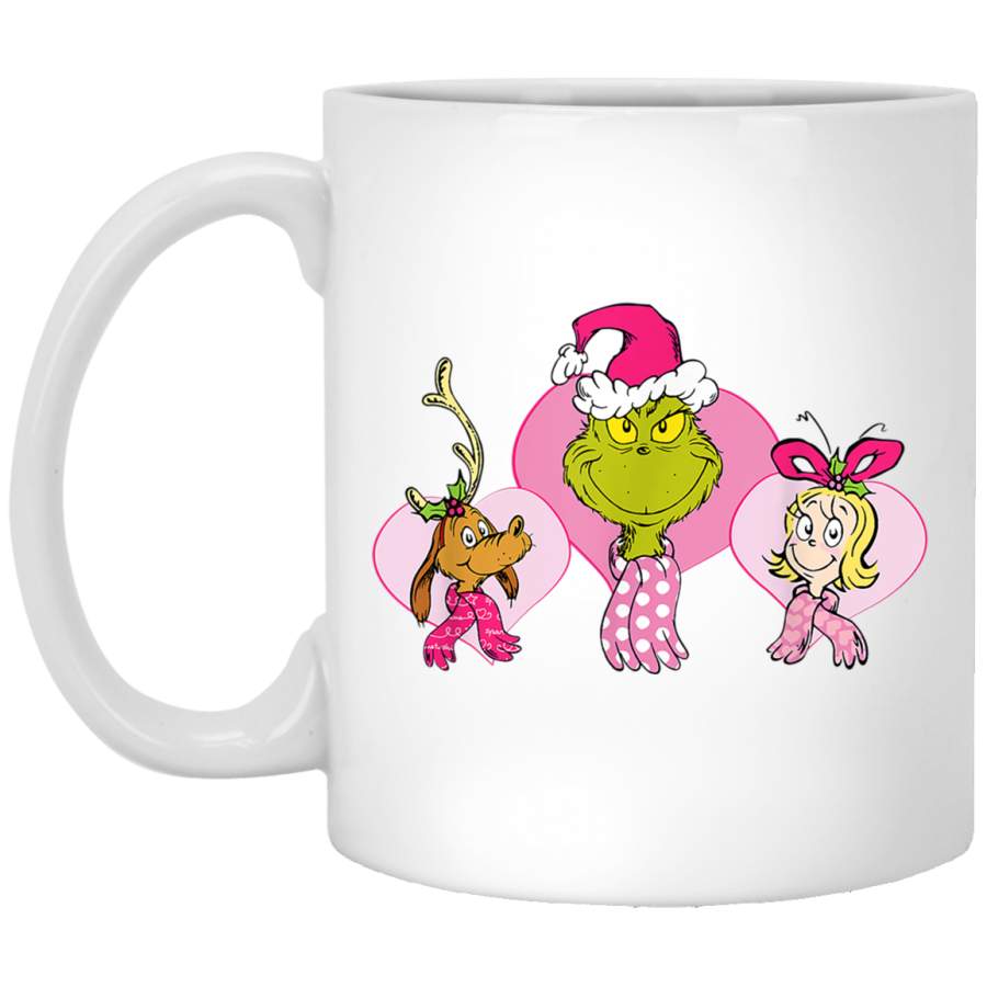 Dr Seuss Pink Heart Trio White Mug - ReadingLLC