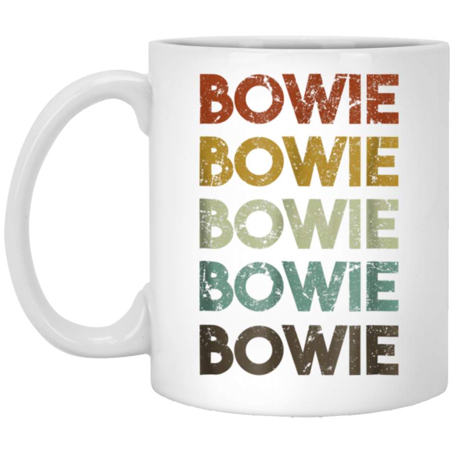 Bowie, Maryland – Retro Vintage White Mug