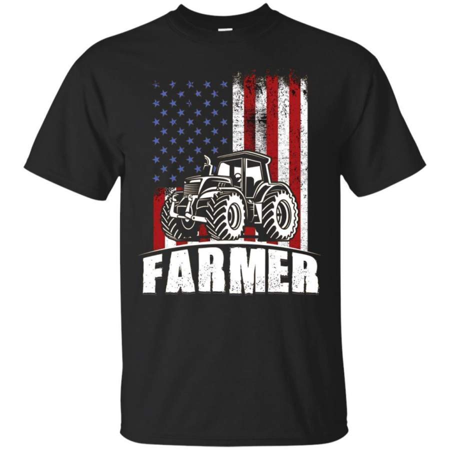 AGR American Flag Farmer Tshirt Gift For Farming Lover Jaq T-shirt