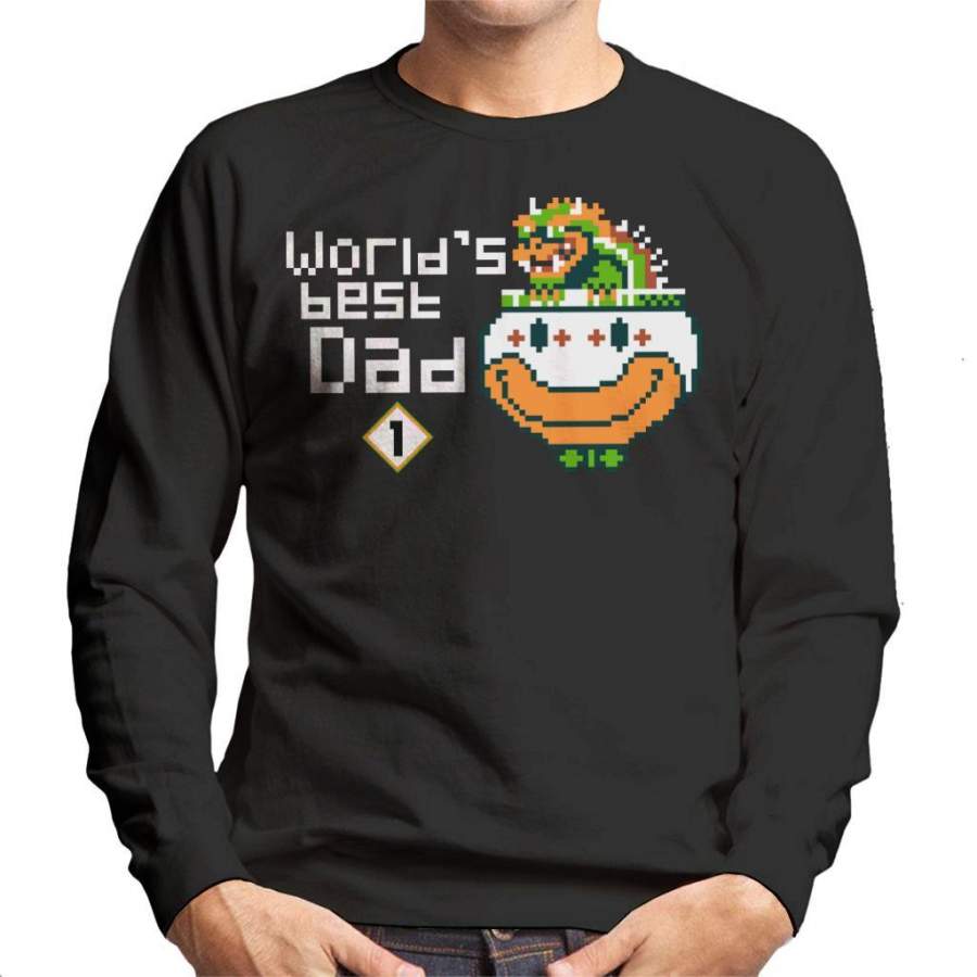 Worlds Best Dad Bowser Super Mario Bros Men’s Sweatshirt